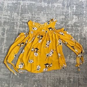 Cute Yellow & Floral Top
